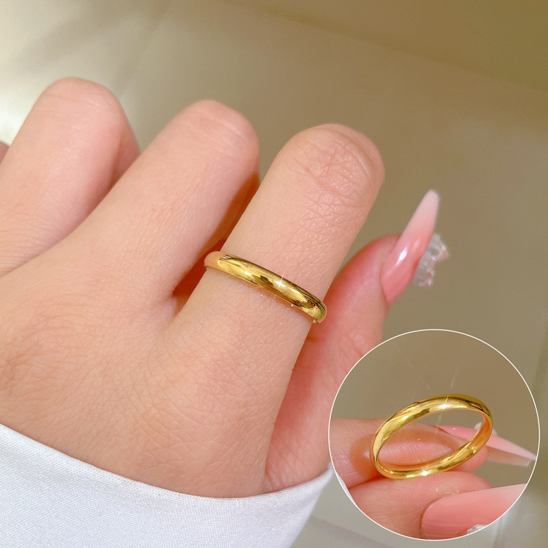 Love Four-Leaf Clover Trend Rings 18k Gold Plated Stainless Steel Adjustable Ring For Women