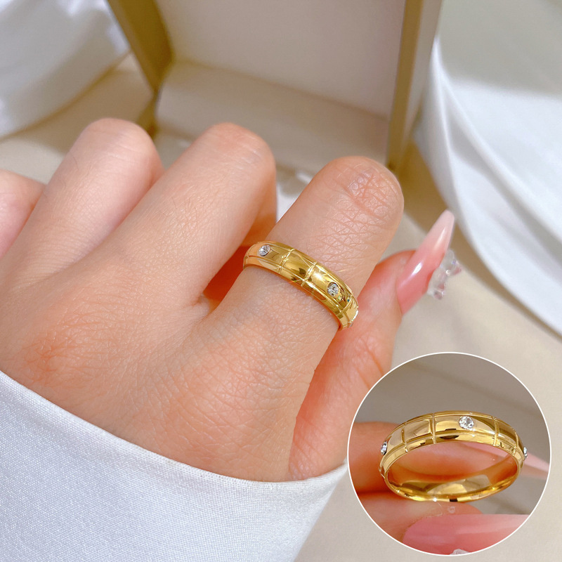 Love Four-Leaf Clover Trend Rings 18k Gold Plated Stainless Steel Adjustable Ring For Women