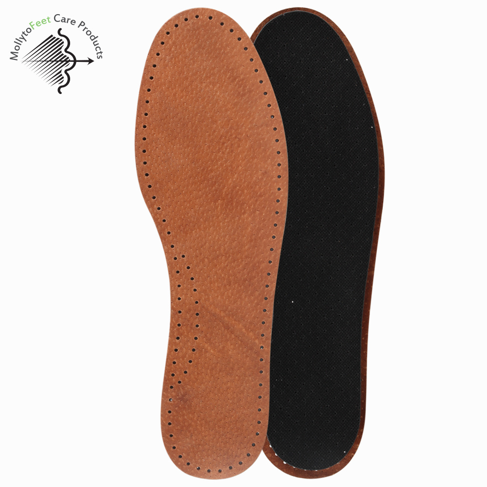 OEM ODM one size fits all classical business man pig skin comfortable anti-sweat anti bacterial odor deodorant shoe insole