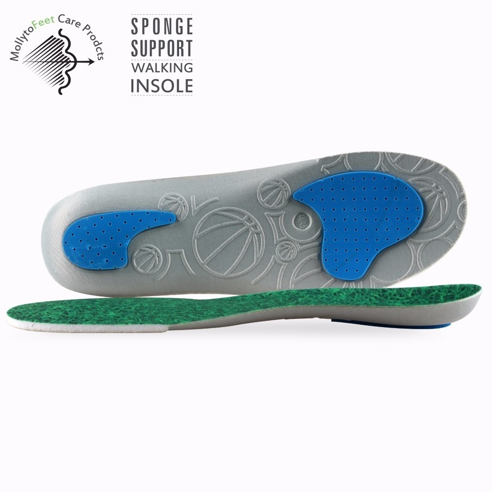 Customized design shock absorb Hi-poly &poron sports foam insoles