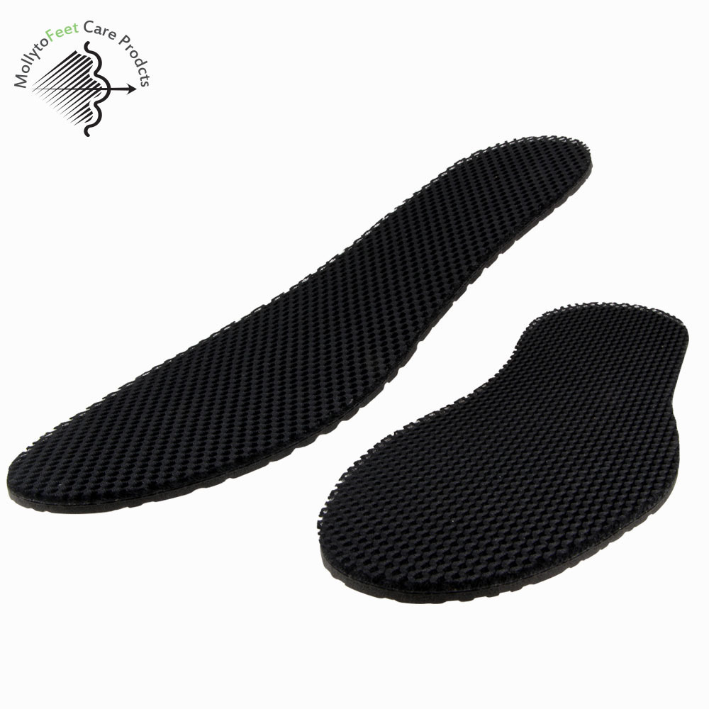 Charcoal 3D Mesh Massage Particles Latex Foam Insoles Cuttable Fit For Your Size