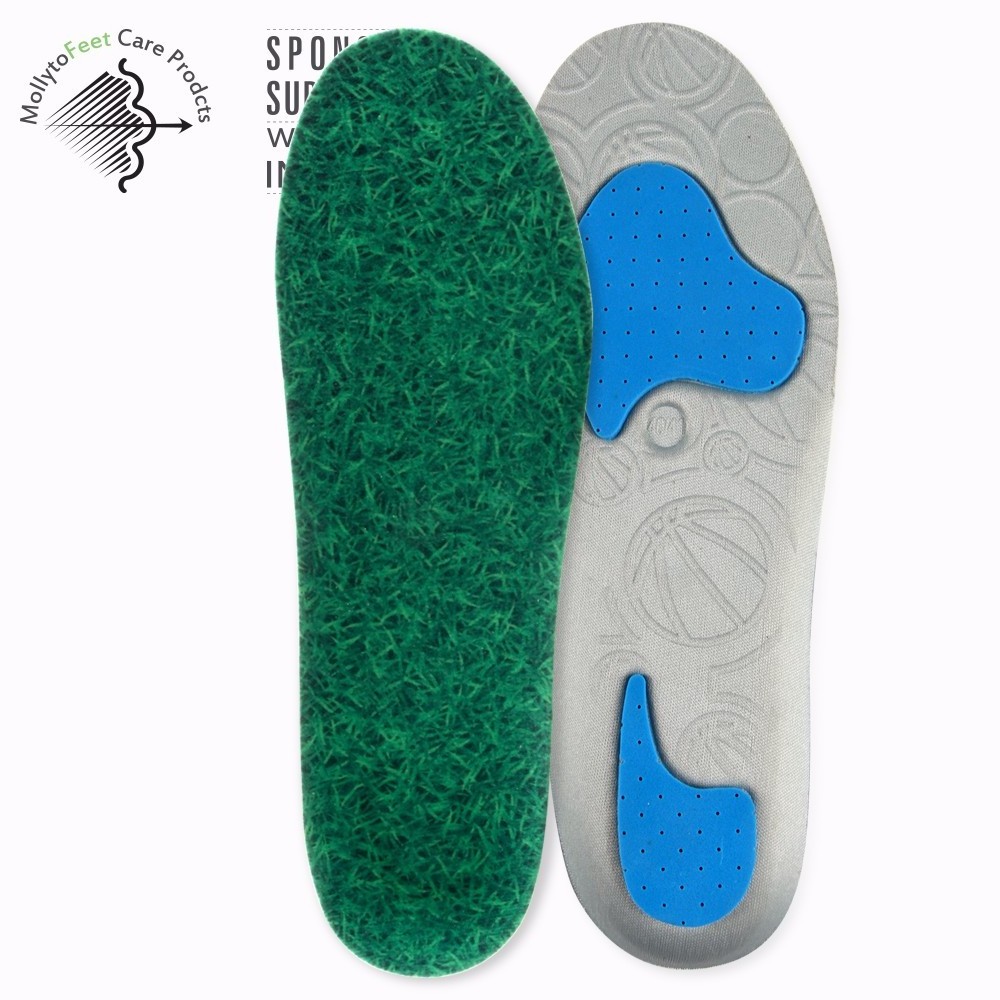 Customized design shock absorb Hi-poly &poron sports foam insoles