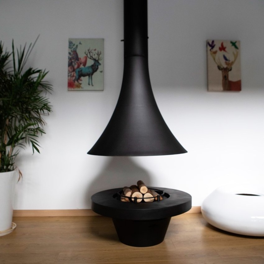 Roof mounted floating fireplace Alcohol suspended fireplace cocoon hanging fireplace