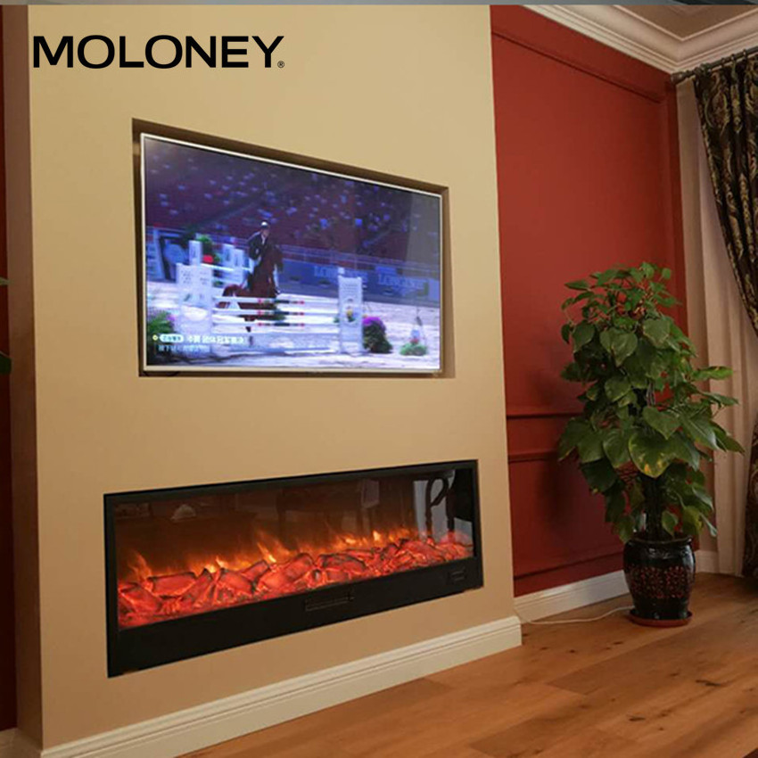 Moloney Adjustable led flame heating hot selling with log indoor wall insert electric fireplace