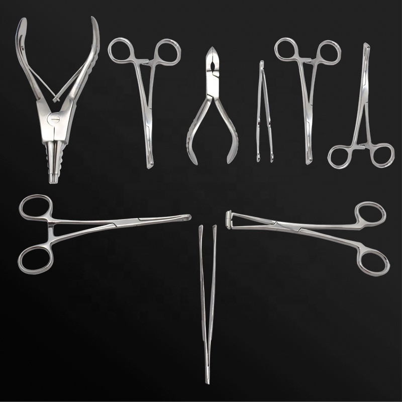 Piercing Needles Kit Body Piercing Clamps Professional Piercing Tool Piercing Balls Piercing Needles Sterilized