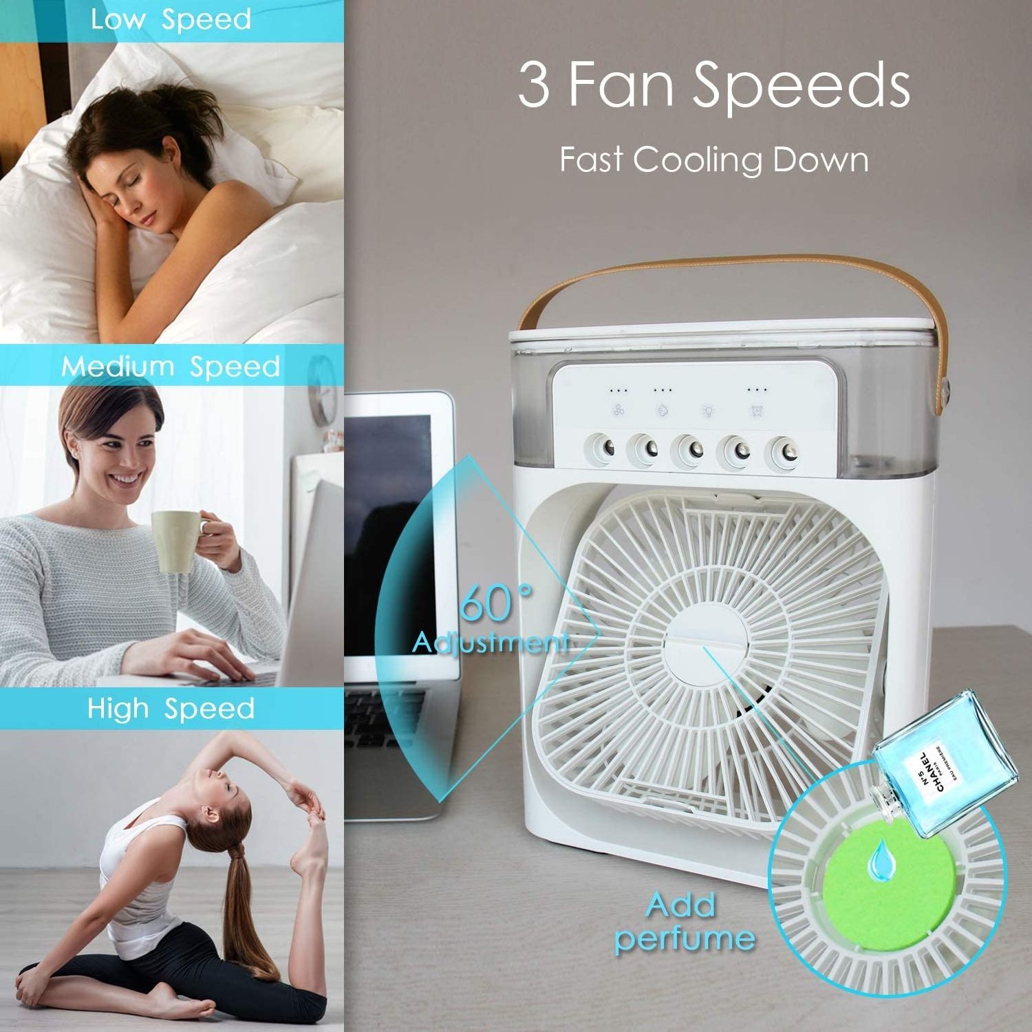 stand fan air cooler heating dissipation portable air cooling with ice air cooler