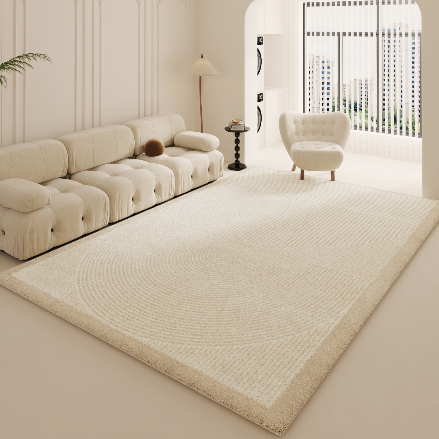 2024 New Modern minimalist Carpet Living Room Cream Style Long Hair Household Bedside Carpet Floor Mat Wholesale Bedroom Carpet