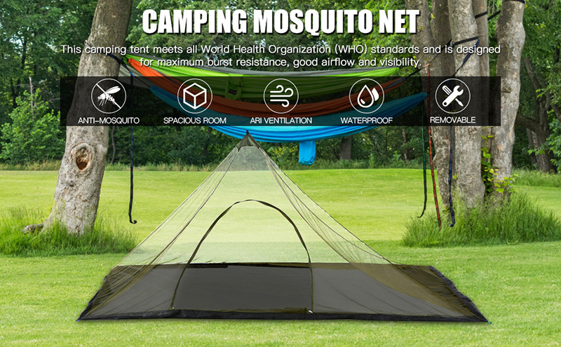 Outdoor Camping Waterproof Oxford Bottom Mosquito Tent Lightweight Foldable Anti Insect Sleep Tents Camping Travel Mosquito Net