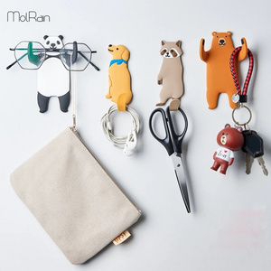 Adhesive Wall Hooks animal Fridge Hooks for Keys Wall Crochet Holder Removable Kitchen Hook Home Decor Washed Holder Hanging