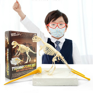 UKENN Excavation Simulation Archaeological Dinosaur Fossils DIY Tyrannosaurus Skeleton Hand-assembled Model Children's Toys