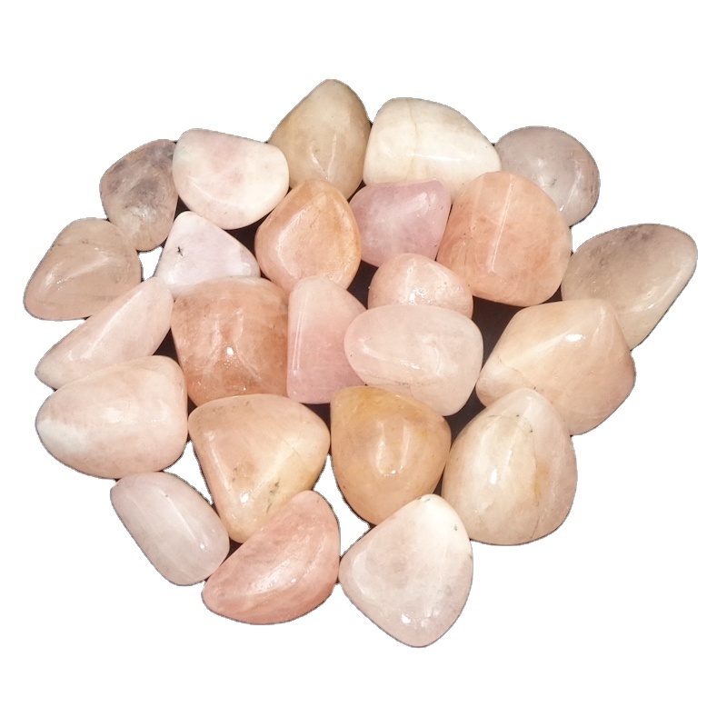 Peach Morganite Natural Polished Crystal Tumbled Tumbles Gemstone Healing Quartz Chakra Reiki Stone Lot Home Decor Gifts Jewelry