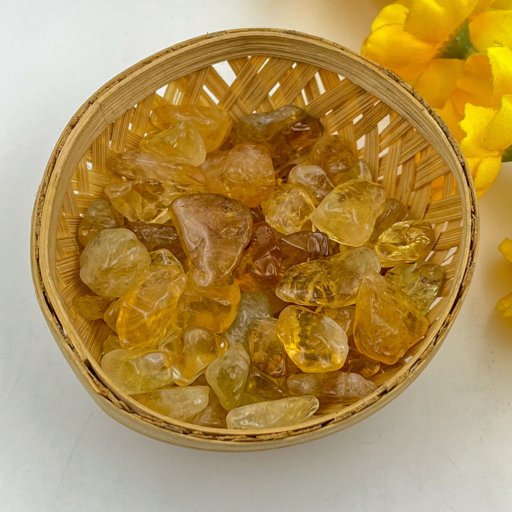 Natural Citrine Polished Rough Nuggets Stone Semi Precious Yellow Citrine Raw Stone Energy Healing Chakra Stone for Home Decor