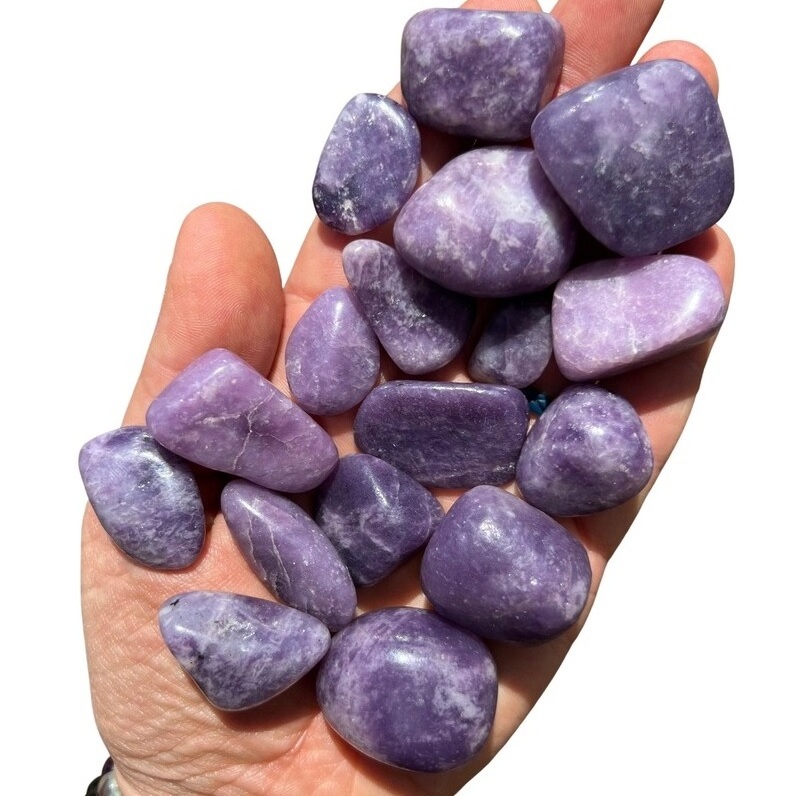 Top Quality Lepidolite Tumbled Stone Polished Natural Gemstone Tumbled Wholesale Lot loose Gem Healing Chakra Crystal Decoration