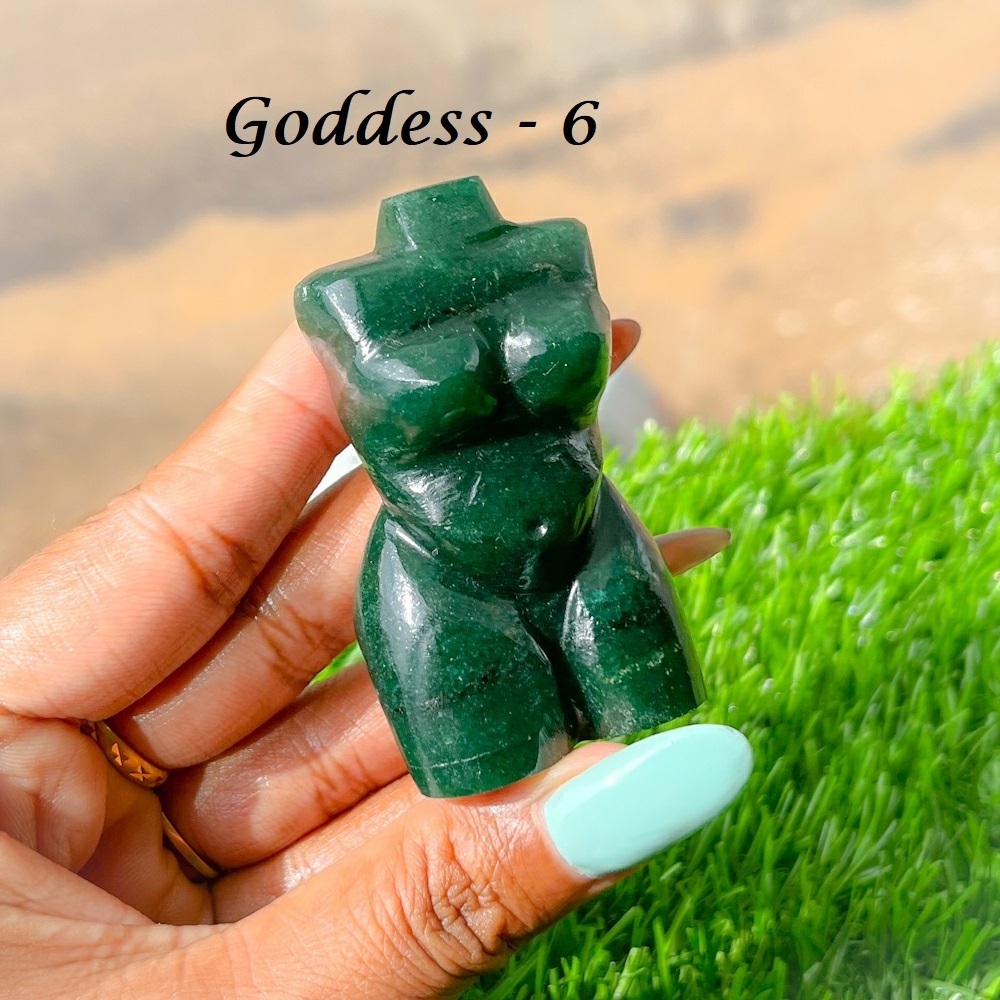 Wholesale Bulk Natural Stones Green Jade Agate Body Gemstone Crystal Goddess Carved Healing Quartz Chakra Reiki Home Decor Gift