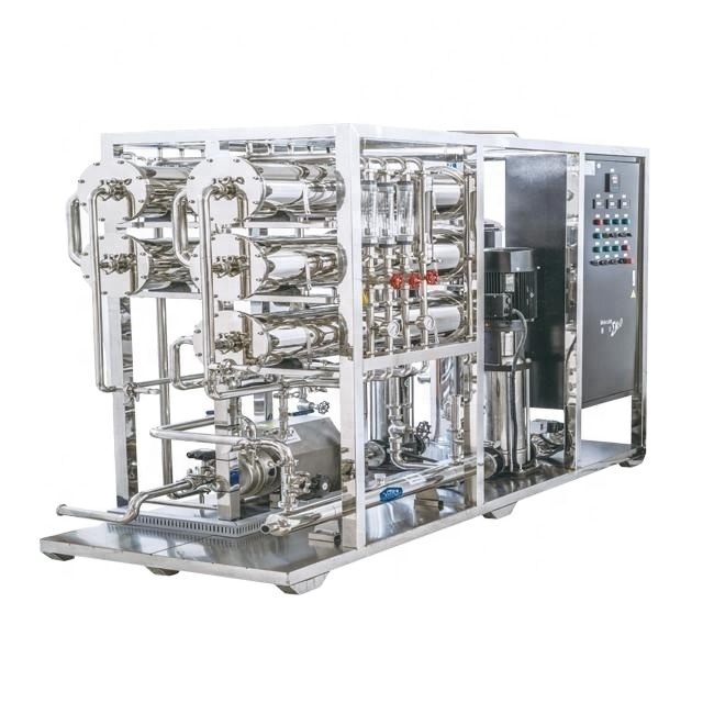 GMP USP  PW/WFI treatment systems double RO system+EDI module+UV/O3 sterilizer+multi-effect distillers