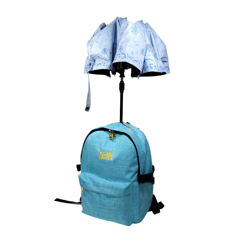 Creative outdoor backpack with removable umbrella