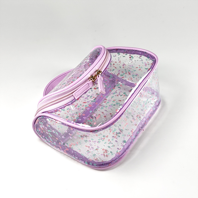 China wholesale cosmetic bag pvc transparent cosmetic case transparent pvc makeup bag zipper