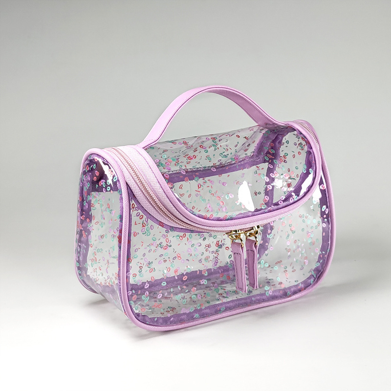 China wholesale cosmetic bag pvc transparent cosmetic case transparent pvc makeup bag zipper