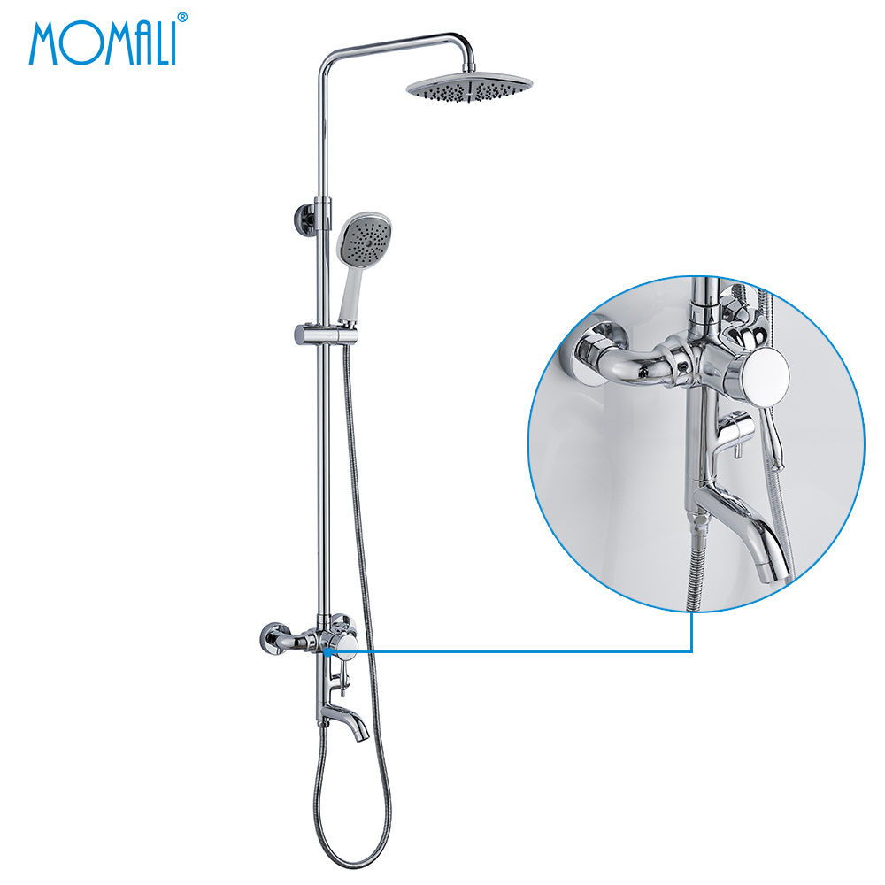 Momali In-wall Matte Black Bathroom Mixers Contemporary Rain Shower Faucet Sets with Shower Head, Bathroom Bath Shower Faucets