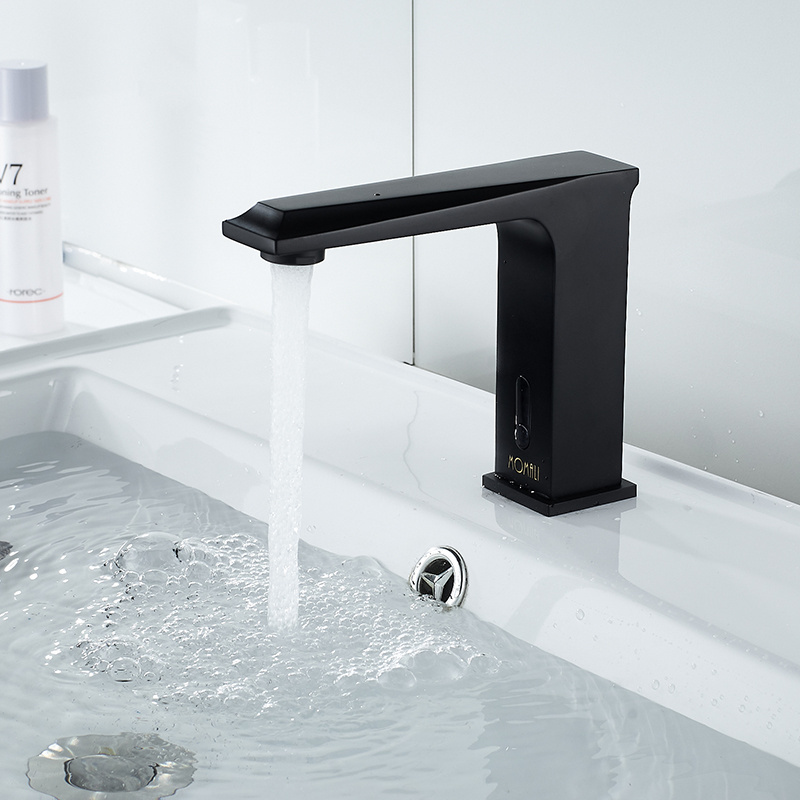 Momali Automatic Sensor Touchless Bathroom Sink matte black Faucet Basin Faucet