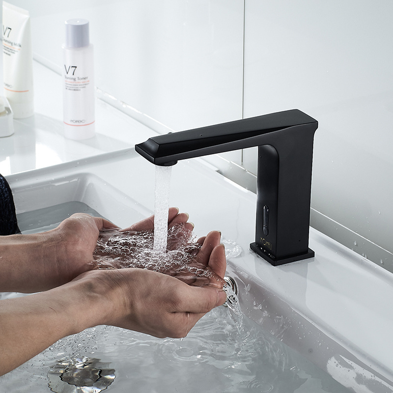 Momali Automatic Sensor Touchless Bathroom Sink matte black Faucet Basin Faucet