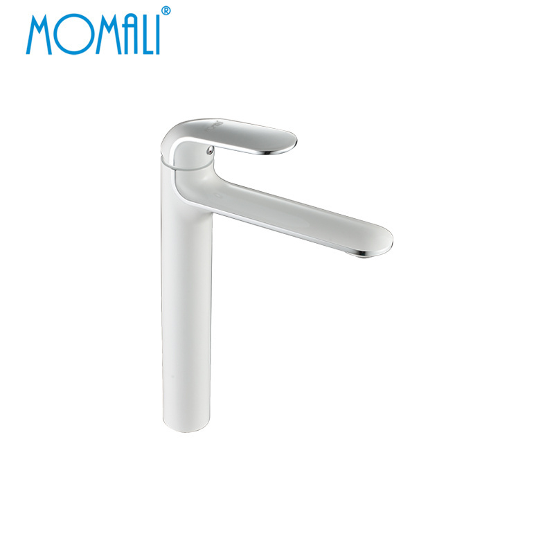 Momali Sanitary European economic modern matte black white swivel copper faucet kitchen sink water tap OEM brass kitchen faucet