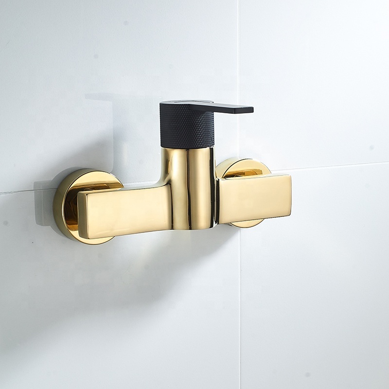 Momali bathroom Bathtub  gold and black Golden faucet Original design Wall mounted Light luxury shower faucet