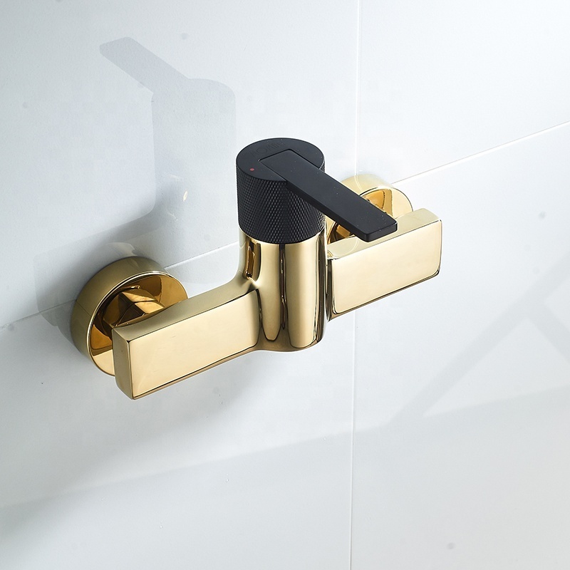 Momali bathroom Bathtub  gold and black Golden faucet Original design Wall mounted Light luxury shower faucet