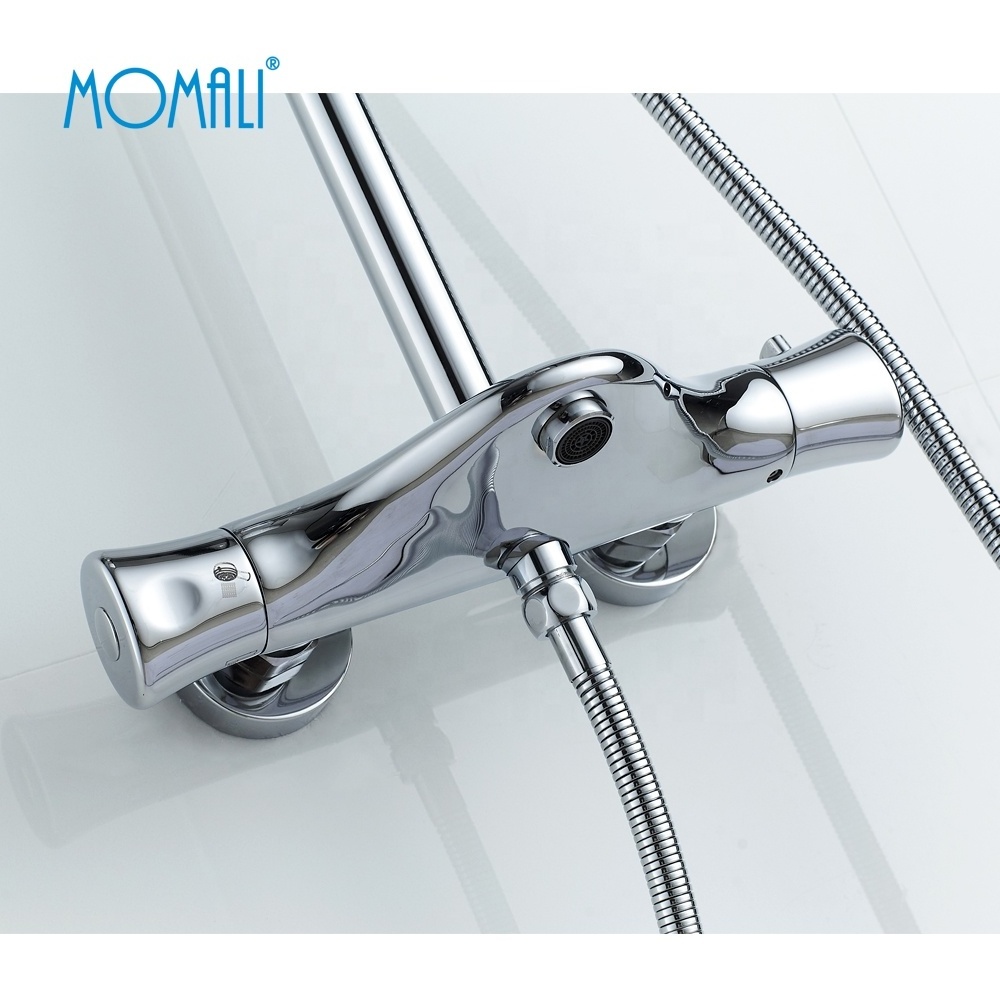 Momali original design brass thermostatic cartridge bathtub shower faucet column, shower faucet with thermostat