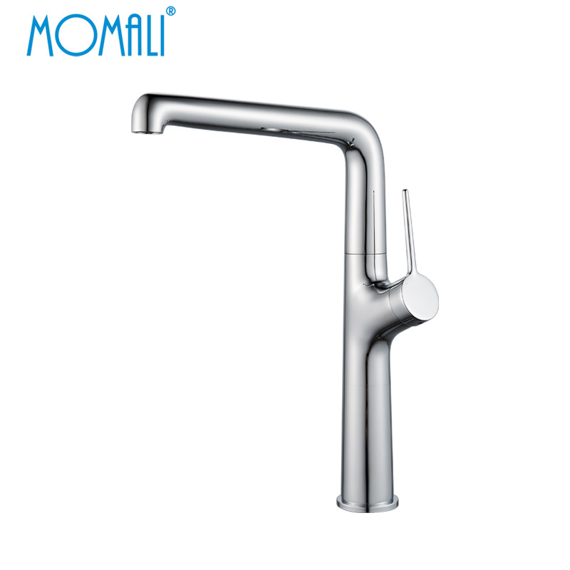 Momali new design chrome single handle bathroom kitchen faucet sink black