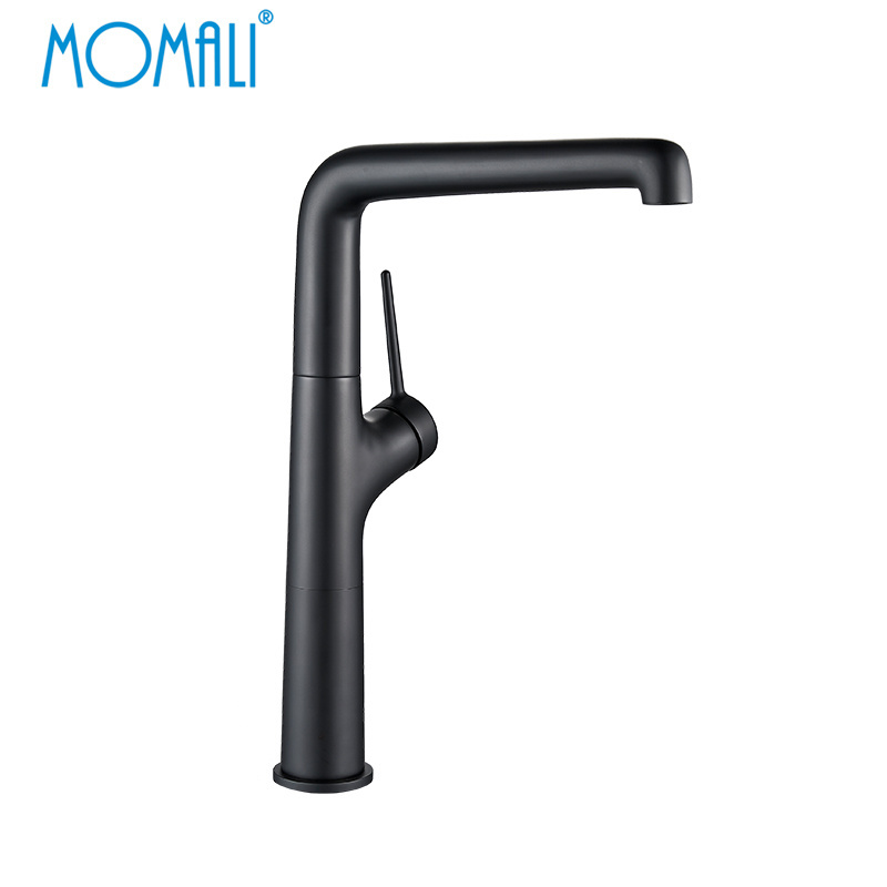 Momali new design chrome single handle bathroom kitchen faucet sink black