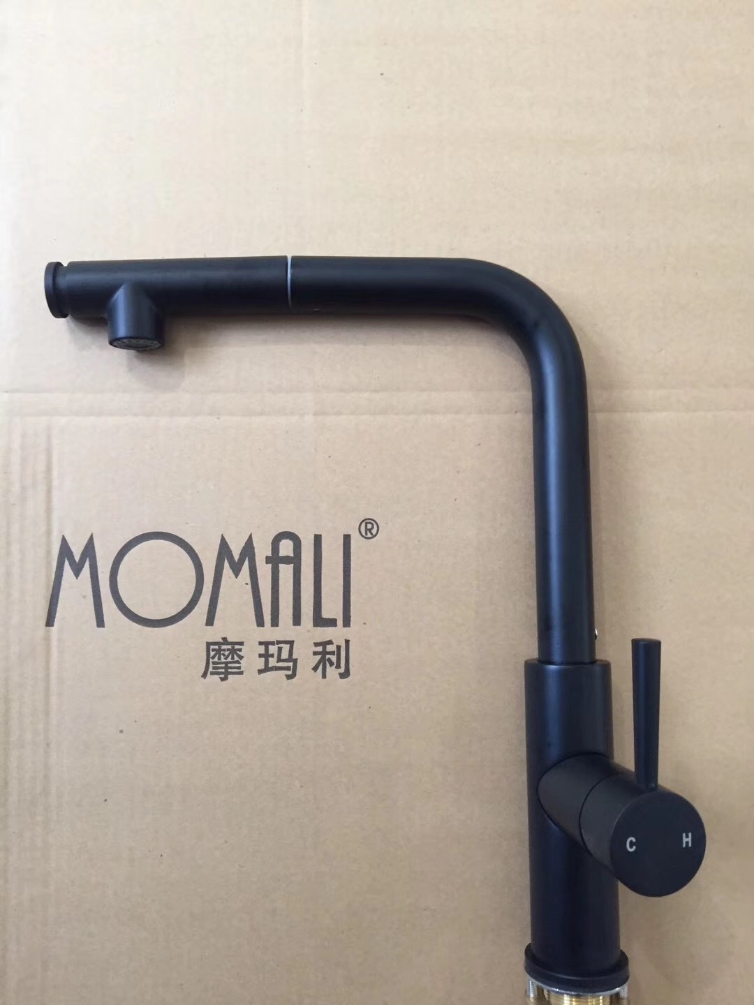 Momali brass deck mounted gold gun metal black chrome color flexible kitchen faucet with pull out spout