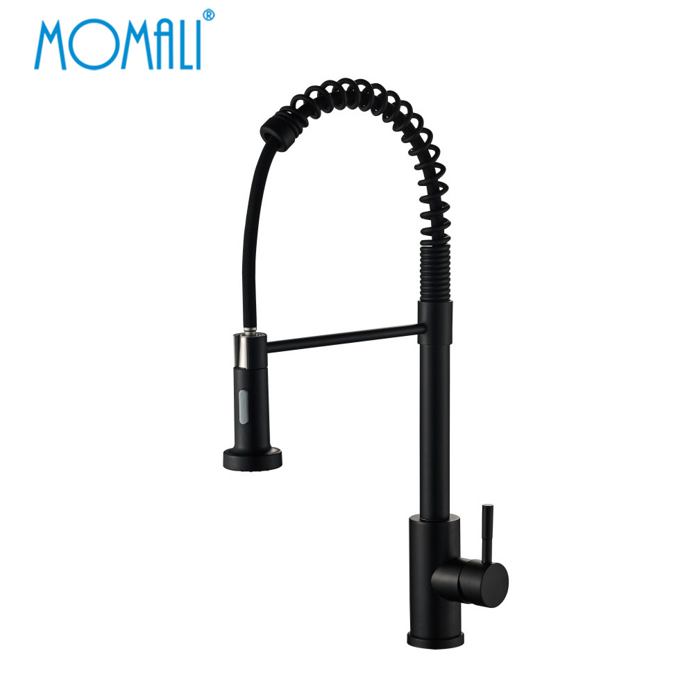 Momali adjustable flexible spring ss sus 304 stainless steel kitchen sink faucet pull out