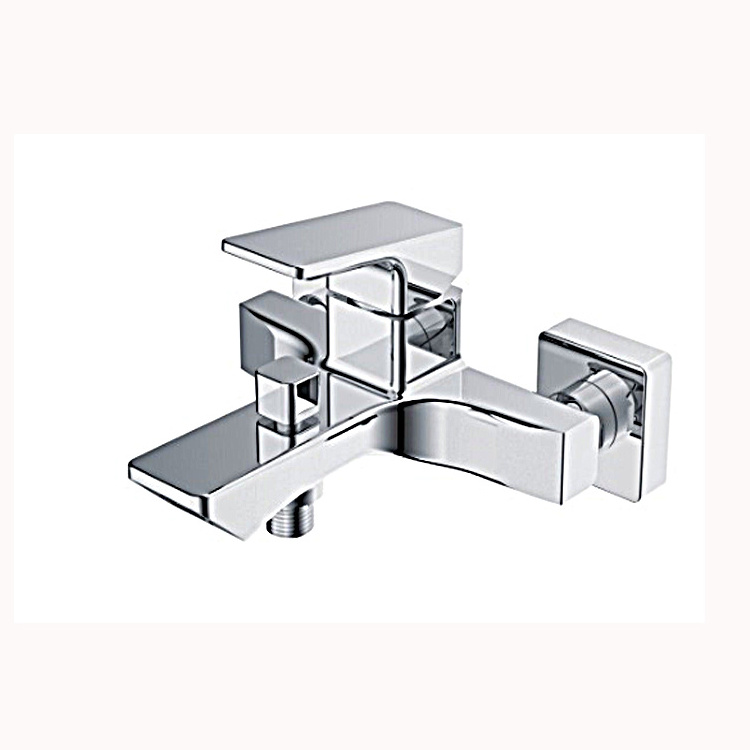 Momali New design single handle chrome square brass wall mounted bath shower faucets mixers taps