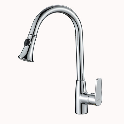 Momali Kitchen faucet pull out pull down chrome plated kitchen faucet mixer with flexible hose