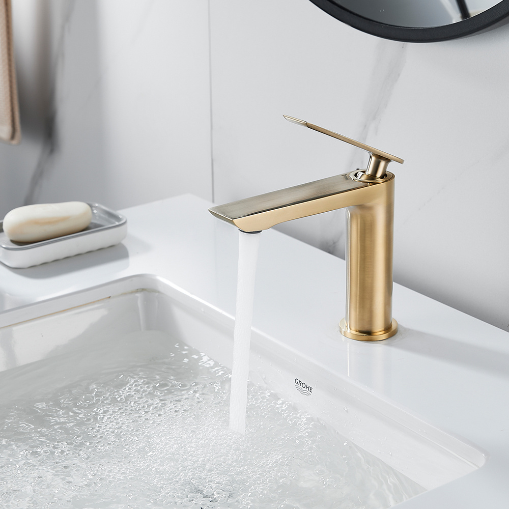 Momali new model brass matte black brushed gold bathroom lavatory vanity basin faucet