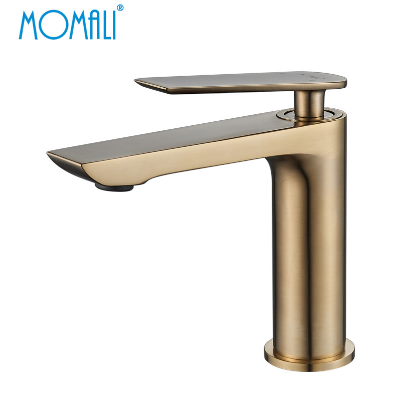 Momali new model brass matte black brushed gold bathroom lavatory vanity basin faucet