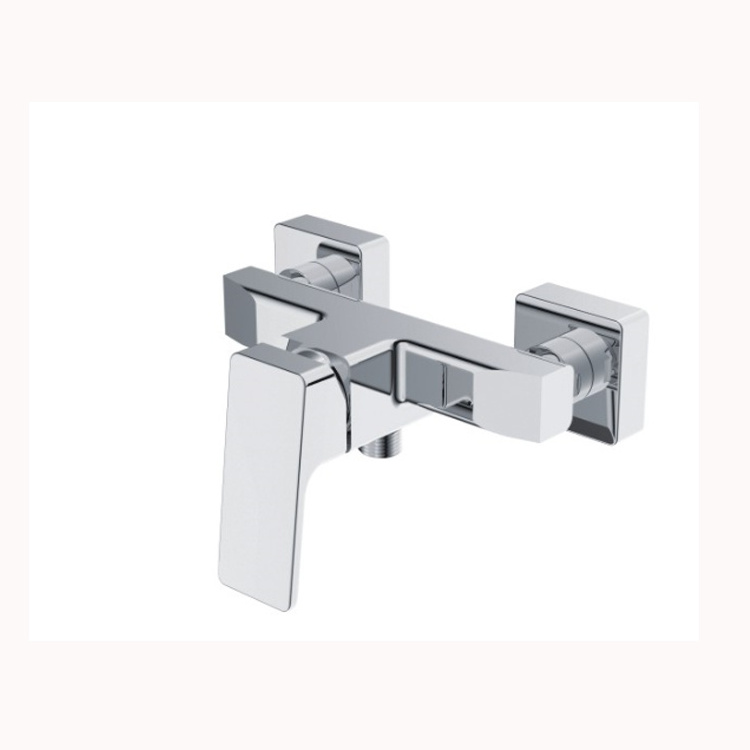 Momali New design single handle chrome square brass wall mounted bath shower faucets mixers taps