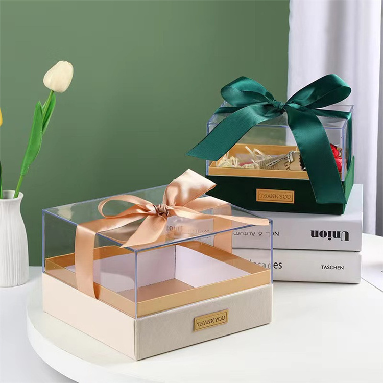 Hot sale New acrylic style transparent candy box bridesmaid gift box empty box for gift