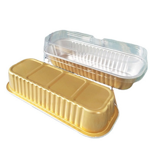 Wholesale200ML aluminum baking box special aluminum foil tin tray sushi air frying pan packing box with lid