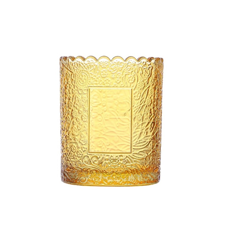 Fragrance Sunflower Retro Glass Candle Holder