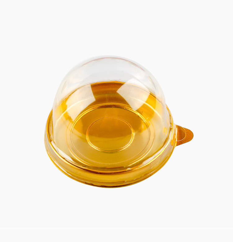 Disposable egg yolk crisp Pet Round Small Clear Plastic Tray Blister Moon Cake Packaging Box