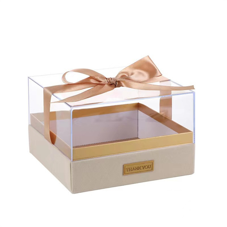 Hot sale New acrylic style transparent candy box bridesmaid gift box empty box for gift