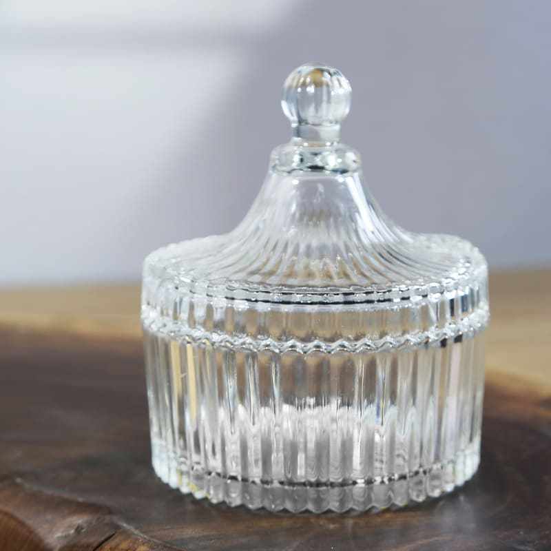 Custom Luxury Candle Glass Jar with Lid - Empty Scented Candle Holder