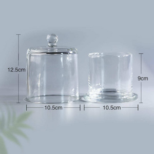 Large Clear Glass Bell Jar Dome Candle Containers - 210ml, 390ml, 7oz, 13oz - Ideal for Candle Making Projects