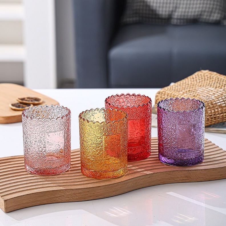 Fragrance Sunflower Retro Glass Candle Holder