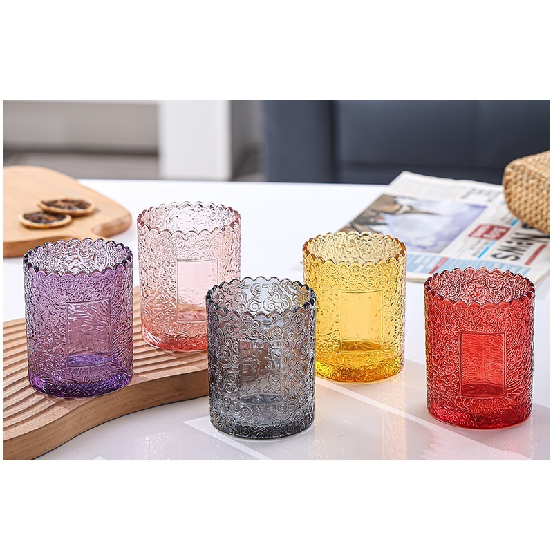 Fragrance Sunflower Retro Glass Candle Holder