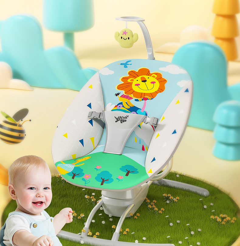 Adjustable Comfortable Cheap Automatic Swing Baby High Quality Metal Toddler Electric Baby Swing Baby Bouncer Chair