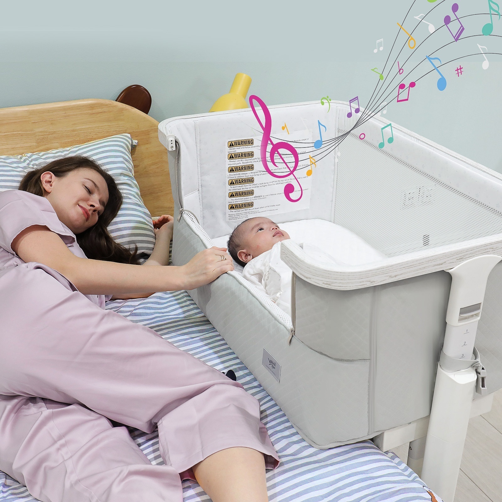 VAVASOO  quality Custom Wholesale Infant Crib Nest Baby Sleeping Bed Newborn Cradle Swing cot Foldable Baby Cribs For Baby