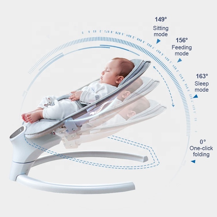 Portable Baby Swing Cradle Automatic Cradle Metal Bedroom Sets Modern Baby Rocking Chair Support 0-12 Months Baby Swing Cradle